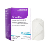 UnnaRite DermaRite Industries 78310Z-UnnaRite Unna Boot with Zinc Oxide, 3 in x 10 yd, Unna Boots (EA/1)