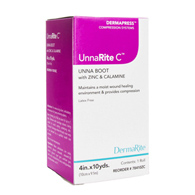 UnnaRite DermaRite Industries 78410Z-UnnaRite Unna Boot with Zinc Oxide & Calamine, 4 in x 10 yd, Unna Boots (EA/1)