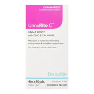UnnaRite C DermaRite Industries 78410ZC-UnnaRite C Unna Boot with Calamine & Zinc Oxide, 4 in x 10 yd, Unna Boots (BX/1)