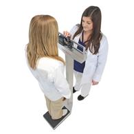 Detecto 439S Stainless Steel Beam Scale w/ Height Rod, 400 lb x 4 oz