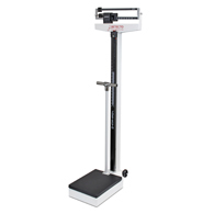 Detecto 448 450 lb Capacity Scale w/ Height Rod Wheels & Hand Post