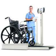 Detecto 6495 Digital Wheelchair Scale with Ramp-800 lb/360 kg Capacity