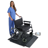 Detecto BRW1000 Portable Wheelchair Scale-1000 lb/400 kg Capacity