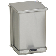 Detecto C-24 Stainless Steel Step-On Waste Can Receptacles