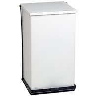 Detecto P-100 Step-On Waste Can Receptacles-White