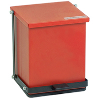 Detecto P-16R Step-On Waste Can Receptacle-Red