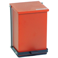 Detecto P-24R Step-On Waste Can Receptacle-Red