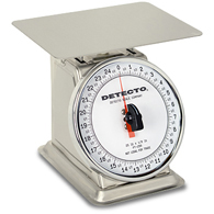 Detecto PT-25-SR Petite Top Loading Dial Scale-25 lb Capacity