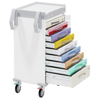 Detecto Rescue Pediatric Medical Cart with 9 Multicolor Drawers