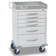 Detecto Rescue RC333369WHT General Purpose Medical Cart - 6 White Drawers