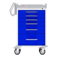 Detecto Rescue Anesthesiology Medical Carts - Blue Drawers (Not Loaded)