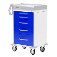 Detecto Rescue Anesthesiology Medical Carts - Blue Drawers (Not Loaded)