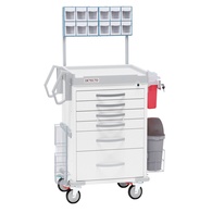 Detecto Rescue General Purpose Medical Carts - White Drawers
