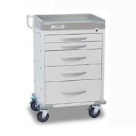 Detecto Rescue General Purpose Medical Carts - White Drawers
