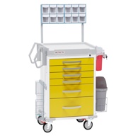 Detecto Rescue Isolation Medical Carts - Yellow Drawers
