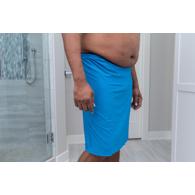 THE WRAP for Males, Dignity Bath Adaptive Bathing Cover-Up, Aqua, Large/XL