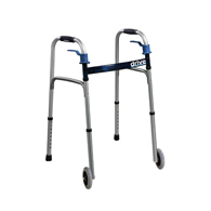 Drive Medical 10226-1 Aluminum Dual Release Folding Walker, 32 to 39 in