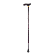 Drive 10304BF-1 Adjustable Folding Cane w/ T Handle-Black Floral