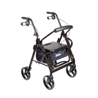 Drive 795BK Duet Dual Function Transport Wheelchair Rollator-Black