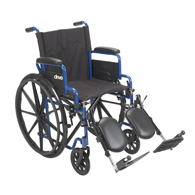 Drive BLS16FBD-ELR Blue Streak Wheelchair-Elevating Leg Rests-16" Seat