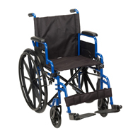 Drive BLS16FBD-SF Blue Streak Wheelchair-Swing Away Footrests-16" Seat