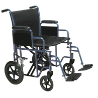 Drive BTR20-B Bariatric Wheelchair-Swing Away Footrest-20" Seat-Blue