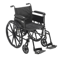 Drive CX416A 16" Cruiser X4 Wheelchair-Full Arms-Swing Away Footrest
