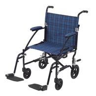 Drive DFL19-BL Fly Lite Ultra Lightweight Transport Wheelchair-Blue