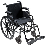 Drive K316 16" Cruiser III Wheelchair-Desk Arms-Swing Away Footrests