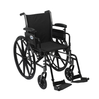 Drive K318A 18" Cruiser III Wheelchair-Desk Arms-Swing Away Footrests