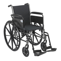 Drive K320 20" Cruiser III Wheelchair-Full Arms-Swing Away Footrests