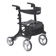 Drive RTL10266CF Nitro Elite CF Carbon Fiber Walker Rollator-Black