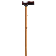 Drive Medical RTL10304BZ Adjustable Folding Cane w/ T Handle-Bronze