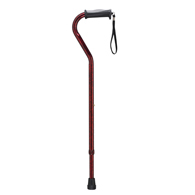 Drive RTL10372RC Adjustable Offset Handle Cane w/ Gel Grip-Red Crackle