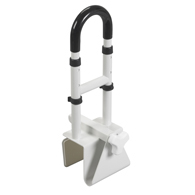 Drive Medical RTL12036-ADJ Clamp-On Bathtub Grab Bar, Steel