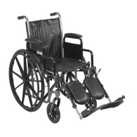 Drive SSP216 16" Silver Sport 2 Wheelchair-Desk Arm-Elevating Leg Rest