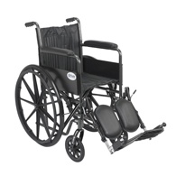 Drive SSP218 18" Silver Sport 2 Wheelchair-Fixed Arms-Elevate Leg Rest