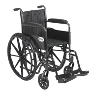 Drive SSP218 18" Silver Sport 2 Wheelchair-Fixed Arm-Swing Footrest