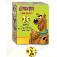 American White Cross Dukal 10658-American White Cross Stat Strip Scooby-Doo Adhesive Spot Bandage, 7/8 in Diameter (BX/100)