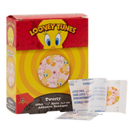 Looney Tunes Dukal 1074737-Looney Tunes Stat Strip Adhesive Spot Bandage, 7/8 in Round (CS/24)