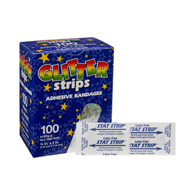 Glitter Stat Strip Dukal 1075413-Glitter Stat Strip Design Adhesive Strip, 3/4 x 3 in (BX)