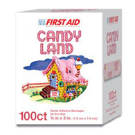 Dukal 10850 American White Cross Stat Strip Candy Land, Adhesive Strip, 3/4 x 3 in (BX)