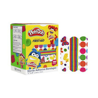 Dukal 1087742 American White Cross Adhesive Strip Bandage, Kid Design - Play Doh, 3/4 x 3 in (BX/100)