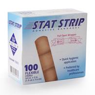 American White Cross Stat Strip Dukal 15210-American White Cross Stat Strip Adhesive Strip, 3/4 x 3 in, Adhesive (CS/1200)