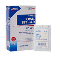 Dukal Dukal 841-Dukal Small Eye Pad, 1-5/8 x 2-5/8 Inch Oval, Non-Adherent Dressings (BX)
