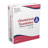 Dynarex Dynarex 1302-dynarex Scented Obstetrical Towelettes, Individual Packets, Personal Wipes (CS)