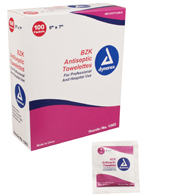 Dynarex Dynarex 1303-dynarex Scented BZK Antiseptic Towelettes, Individual Packet, Personal Wipes (CS/10)