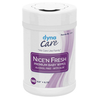Nice'n Fresh Dynarex 1313-Nice'n Fresh Baby Wipe, Scented, Canister, Personal Wipes (CS)