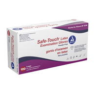 Safe-Touch Dynarex 2338-Safe-Touch Latex Exam Glove, Large (BX/100)