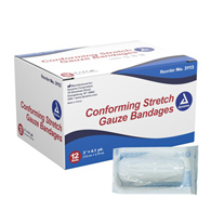 Dynarex Dynarex 3113-Dynarex Sterile Conforming Bandage, 3 Inch x 4-1/10 Yard, Gauze Dressings (CS)